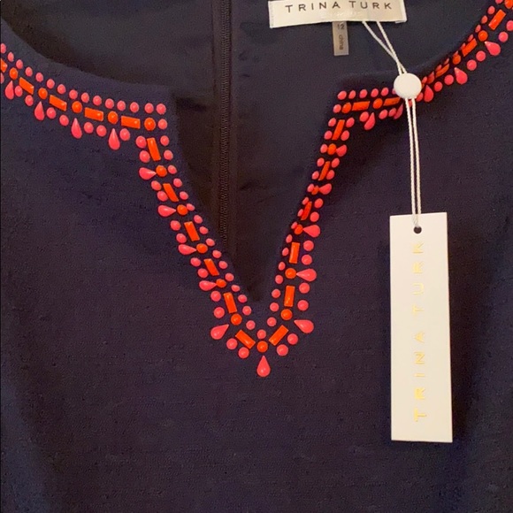 Navy sleeveless dress - Picture 2 of 3